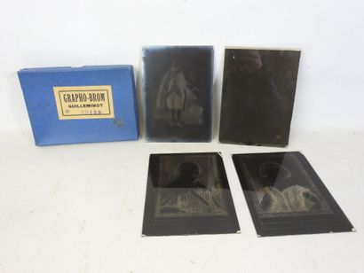GRAPHO BROM - GUILLEMINOT : Quatre plaques...