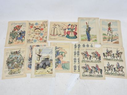 LOT de planches illustrées dont Imagerie...