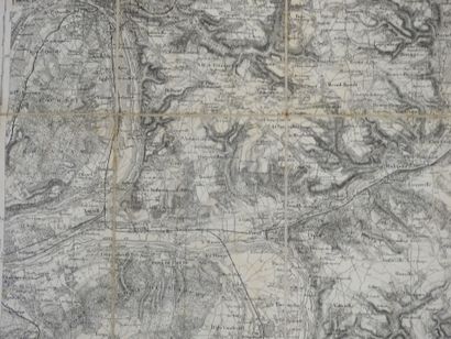 CARTE Etat Major de Rouen. 1886. Entoilée....