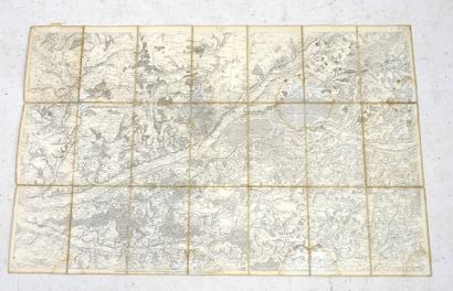 CARTE ANCIENNE de Blois. 59 x 93 cm. Pliante....