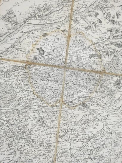 CARTE ANCIENNE de Blois. 59 x 93 cm. Pliante....