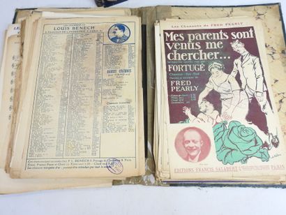 Couvertures de musique. XIXe. In-folio, demi-reliure...