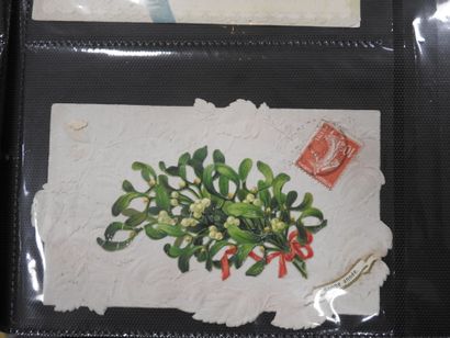 CARTES FANTAISIES gaufrées à reliefs : « Bonne...
