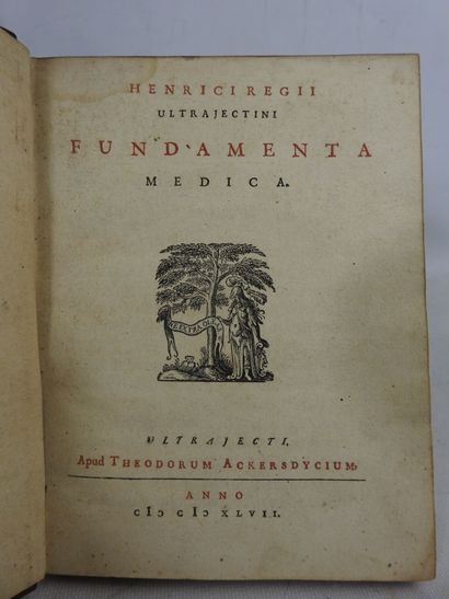REGIUS Henricus. Ultrajectini Fundamenta...