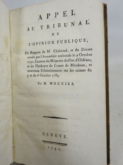 MOUNIER. Appel au tribunal de l'opinion publique...