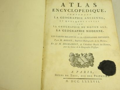 BONNE - DESMAREST. Atlas Encyclopédique contenant...