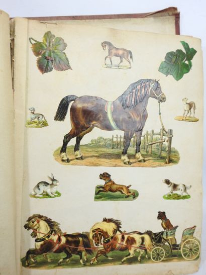 DEUX Albums de découpis - chromolithographies...