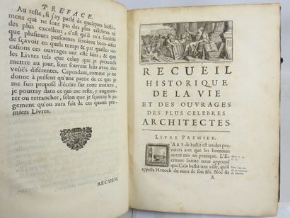 FÉLIBIEN DES AVAUX Jean-François. Recueil...