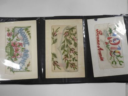 CARTES FANTAISIES brodées avec pochettes...