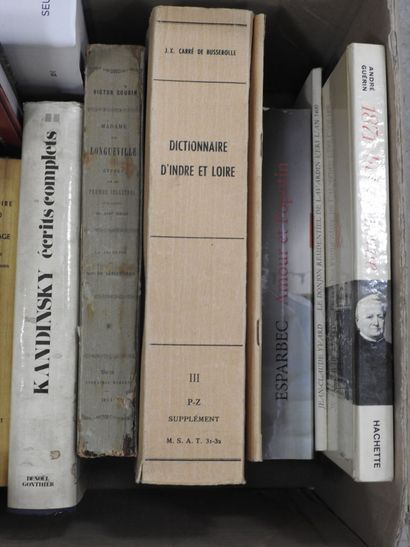DEUX CARTONS : 1 ensemble livres divers dont...