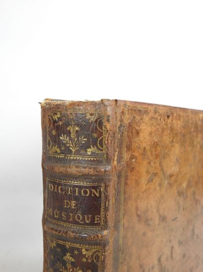 ROUSSEAU Jean-Jacques. Dictionnaire de musique....