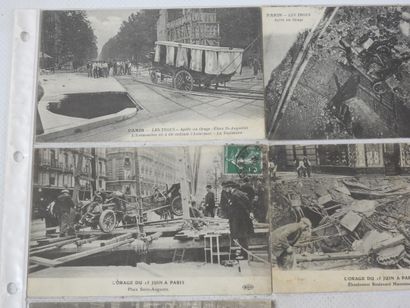 FRANCE. 5 cpa Orage du 15 juin à Paris