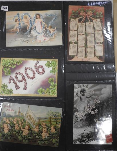 CARTES FANTAISIES gaufrées à reliefs : « Bonne...