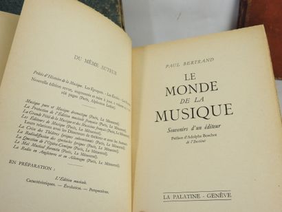 BERTRAND Paul. Le monde de la musique. Genève,...