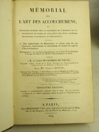 BOIVIN. Mémorial de l'art des accouchements....