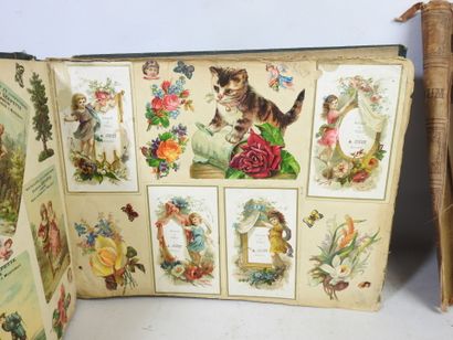 DEUX Albums de découpis - chromolithographies...