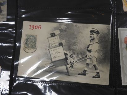 CARTES FANTAISIES gaufrées à reliefs : « Bonne...