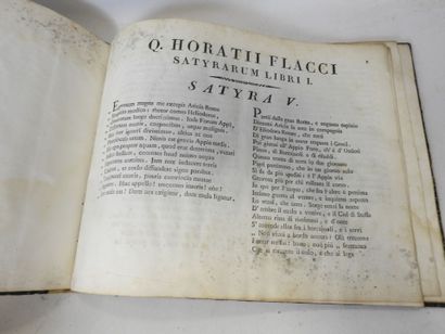 Q. HORATII FLACCI. Rome, 1820. Ed. illustrée...