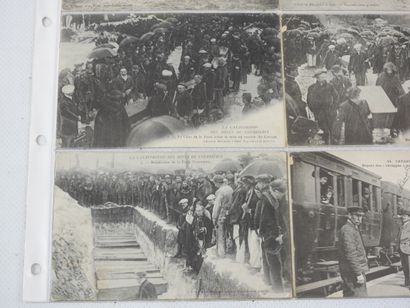 FRANCE. 12 cpa Catastrophes mines Courrières,...