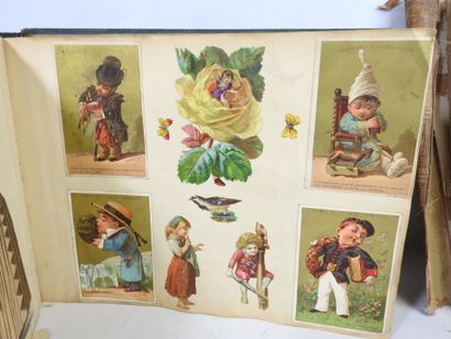 DEUX Albums de découpis - chromolithographies...