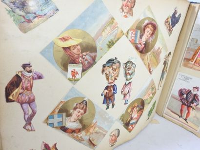 DEUX Albums de découpis - chromolithographies...