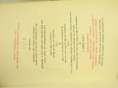 VERLAINE Paul. Oeuvres. Sept brochés dans...
