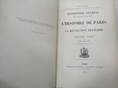 TUETEY Alexandre : Répertoire des sources...