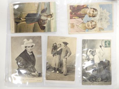 CPA - Pays de la Loire : gros plans, costumes....