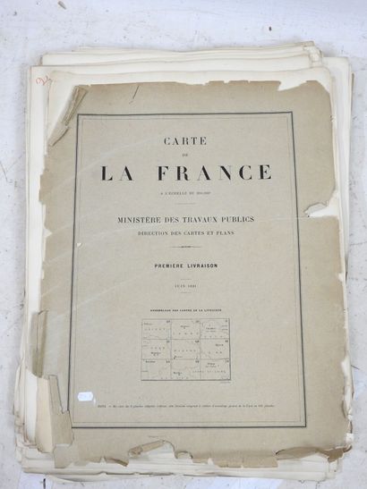 CARTE DE LA FRANCE. Ministère des travaux...