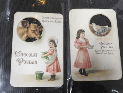 CHROMOLITHOGRAPHIES - POULAIN : 5 découpis...