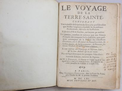 DOUBDAN (Jean) -Le Voyage de la Terre-Sainte,...