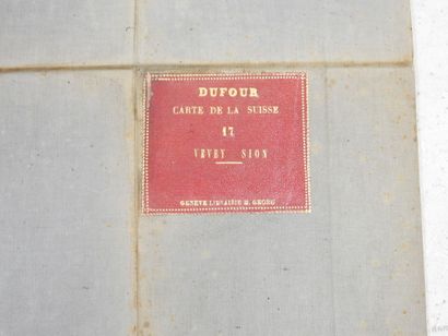 DUFOUR. Carte de la Suisse. Librairie H....