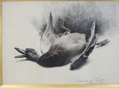 Xavier de PORET (1894-1975) : Le Canard....