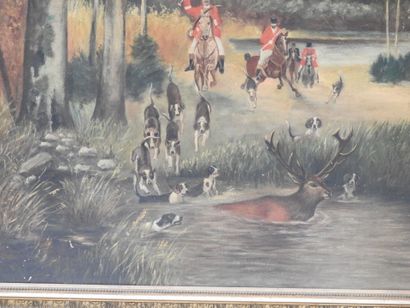 Ecole FRANCAISE vers 1900 : Le Bât-l'eau....