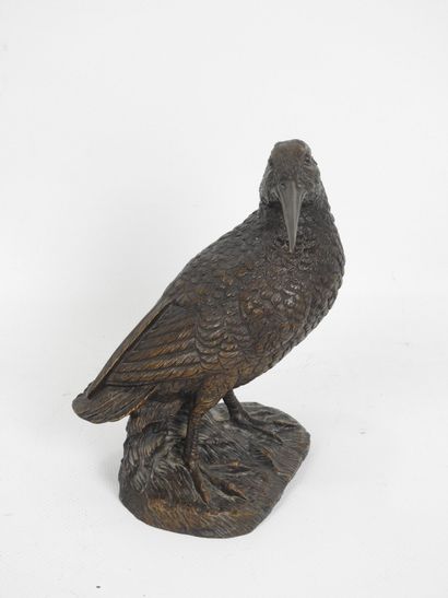 Irénée ROCHARD (1906 - 1984). Bécasse. Bronze...