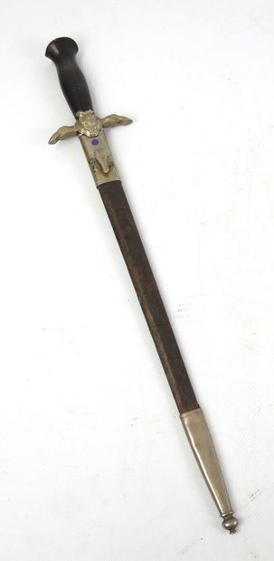 Couteau de vénerie, fusée en corne, garde...