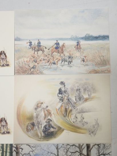 SIX CARTES de correspondance en couleurs...