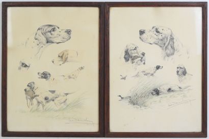 Léon DANCHIN (1887-1938) : Deux études de...