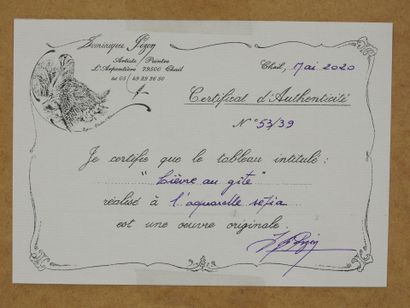 Dominique PIZON (né en 1966) : Lièvre au...