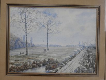 Ecole ANGLAISE vers 1900 : Scènes de chasse...