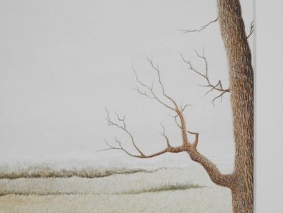 Francis HULOT - XXe siècle : Sanglier. Aquarelle...
