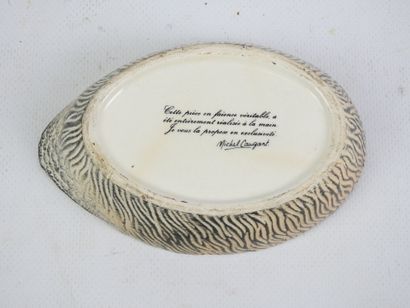Michel CAUGANT - XXe siècle. Terrine en faïence...