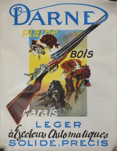 LOT D'AFFICHES dont 3 DARNE, MANUFRANCE,...