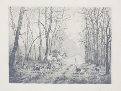 Baron Karl REILLE (1886-1975) : Chasse à...