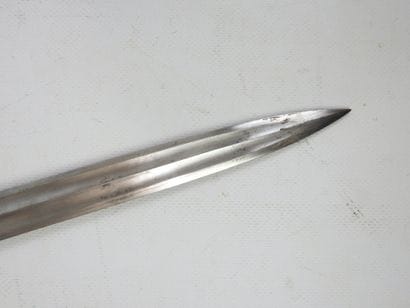 Dague de vénerie, fusée en bois noirci, garde...