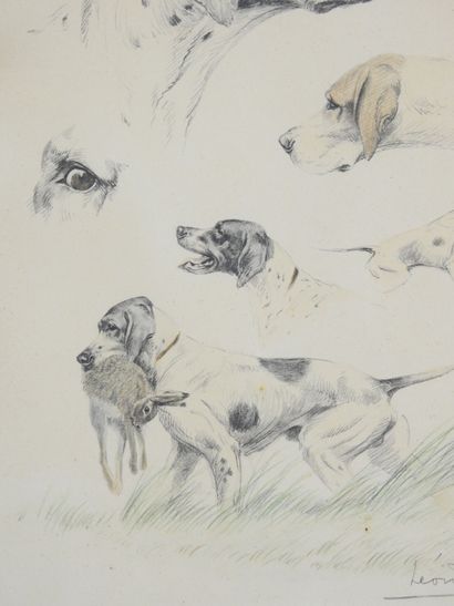 Léon DANCHIN (1887-1938) : Deux études de...