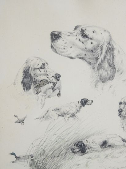 Léon DANCHIN (1887-1938) : Deux études de...