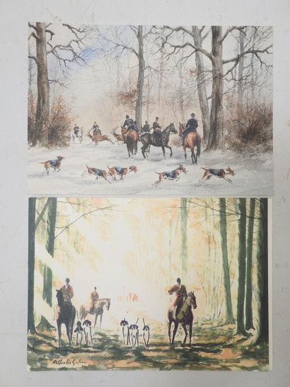 SIX CARTES de correspondance en couleurs...