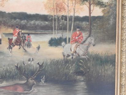 Ecole FRANCAISE vers 1900 : Le Bât-l'eau....