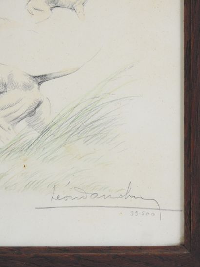 Léon DANCHIN (1887-1938) : Deux études de...